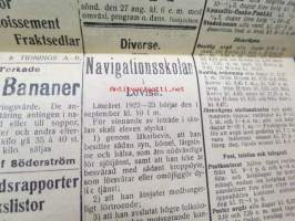 Borgåbladet 1922 nr 91, utgiven 19.8.1922