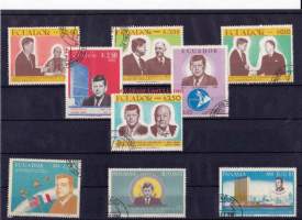 Postimerkit:   Ecuador- J.F. Kennedy muistopostimerkkejä.