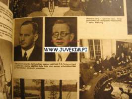 Suomen Kuvalehti 1942 nr 42, Lauri Santun piirustuksia Itä-Karjalasta, kuvia Syvärinniska kauppala, Päämajan kirjoituskilpailu oma aselaji - paras aselaji 1.