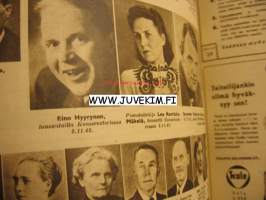 Suomen Kuvalehti 1942 nr 44, tallukka ja sen valmistaminen - kaavoja, Sakari Pälsi: puukko, Punainen risti, Kirsti Huurre