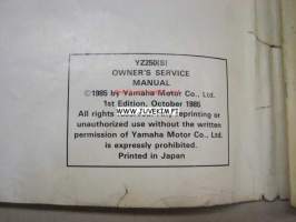 Yamaha YZ250 (S) owner´s service manual -omistajan huolto-ohjekirja