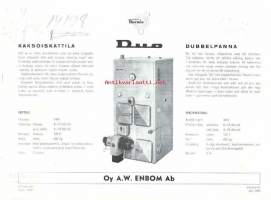 Duo kaksoiskattila  - tuote-esite 1962