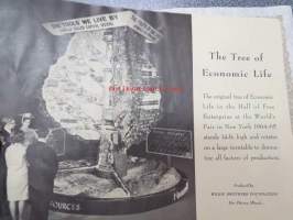 The Tree of Economi Life - Honorary Degree of Economic Wisdom -New Yorkin Maailmannäyttelyssä vv. 1964-65 olleen osaston esittely ja sertifikaatti - pikakurssi