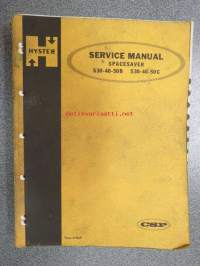 Hyster SpaceSaver S30B, S40B, S50B - S30C, S40C, S50C forklift truck service manual -huolto-ohjekirja