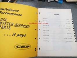 Hyster SpaceSaver S30B, S40B, S50B - S30C, S40C, S50C forklift truck service manual -huolto-ohjekirja