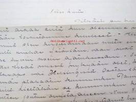 Suomen Köysitehdas Oy, Kokkola, 27.11.1912 -asiakirjalomake, joka käytetty yksityiskirjeenä