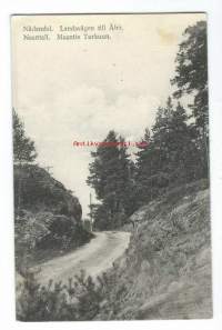 Naantali, maantie Turkuun   - paikkakuntapostikortti kulkenut 1912