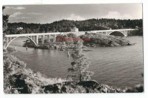 Naantali  Ukko Pekan silta - paikkakuntapostikortti kulkenut 1958nyrkkipostissa