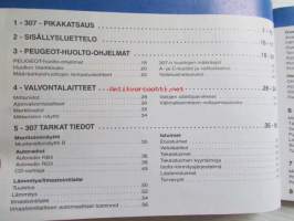 Peugeot 307 2002 -käyttöohjekirja