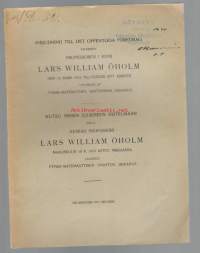 Kutsu siihen julkiseen esitelmään jolla käytöllisen jumaluusopin professori Lauri Johannes Ingman lokakuun 4 p:nä 1916 astuu virkaansa / laatinut