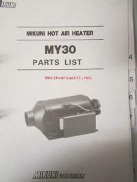 Mikuni MIC lämmitin MY 30 - käyttöohjekirja ja asennusohjeet (suomenkielinen) / Mikuni Heater MY30 Service Manual - huolto-ohjekirja (englanninkielinen) / Mikuni