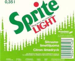 Sprite Light  - juomaetiketti