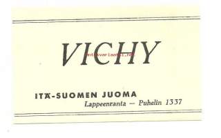 Vichy - juomaetiketti