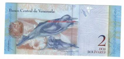 Venezuela 2 Bolivares 2012 -   seteli