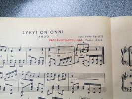 Lyhyt on onni - tango -nuotit