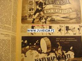 Elokuva-Aitta 1952 nr 8 (kannessa Elisabeth Sellars, Einar Englund,  Leena Häkinen, Brandon uudet kasvot, mainos Kaikkien naisten monni