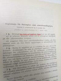 Helsingin kaupungin työnvälitystoimiston ohjesääntö / Reglemente för Helsingfors stads arbetsförmedlingsbyrå