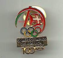 Comite Olympico de Portugal 100 anos / Portugalin Olympiahakukomitean pinssi - pinssi rintamerkki