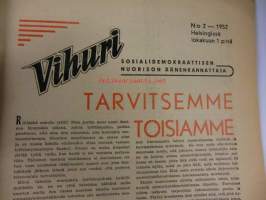 Vihuri 1952 / 2  - sosialidemokraattisen nuorison äänenkannattaja
