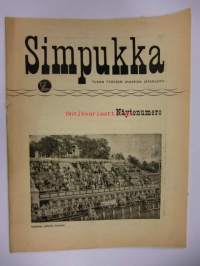Simpukka - Turun Työväen Uimarien jäsenlehti - Näytenumero 1945 Toukokuu.kansikuva Uittamon uimala