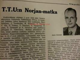 Simpukka - Turun Työväen Uimarien jäsenlehti - Näytenumero 1945 Toukokuu.kansikuva Uittamon uimala