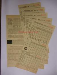 Veikkauskuponki 8.11.1952. kierros 38 - englannin liiga - 6 kuponkia
