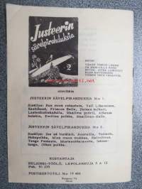 Justeerin ja Villen uusia kisällilauluja 1