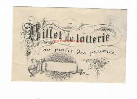 Billet de lotterie vanha  - arpa