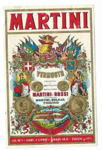 Martini vanha viinaetiketti