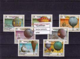 Postimerkit Kampuchea: Kuumailmapalloja /Hot Air Balloons 1983.  Täysi sarja tai pienoisarkki/blokki. 97/170.