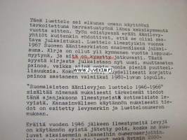 Suomalaisten äänilevyjen luettelo 1946-1966 Suomen Äänitearkiston julkaisuja nr 1