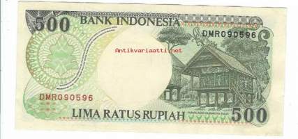 Indonesia  500  Rupiah  1992-99 seteli / Indonesian tasavalta eli Indonesia on valtio Kaakkois-Aasiassa. Se koostuu 17 508 saaresta ja on maailman suurin