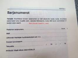 Massey-Ferguson 105 paalain - paalaimen käyttöohjekirja / baler instruction book in finnish