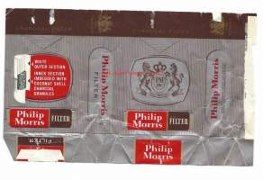 Philip Morris  - tupakkaetiketti, avattu tuotepakkaus kääre