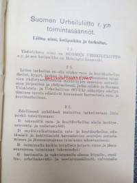 Toimintasäännöt, rata- ja kenttäurheilun kilpailusäännöt, SVUL:n yleiset kilpailusäännöt sekä suunnistamiskilpailujen säännöt