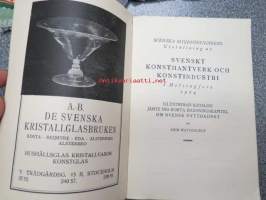 Svensk konstindustri i Helsingfors - Stenmans Konstsalong 22 mars - 21 april 1924 -katalog -näyttelyluettelo