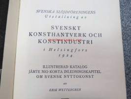 Svensk konstindustri i Helsingfors - Stenmans Konstsalong 22 mars - 21 april 1924 -katalog -näyttelyluettelo