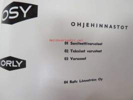 OSY Ammus-Sytytin Oy 1970 -tuoteluettelo