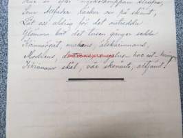 Naturforskaresällskapets festmiddag den 15. juli 1863 - Verser af prof. Malmsten -juhlatilaisuuden laulu / värssy ruotsiksi
