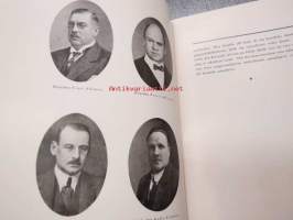 Finska Pappersbruksföreningen 1918-1928 -kokonahkakantinen lahjasidos
