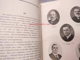 Finska Pappersbruksföreningen 1918-1928 -kokonahkakantinen lahjasidos