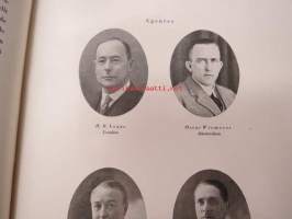 Finska Pappersbruksföreningen 1918-1928 -kokonahkakantinen lahjasidos