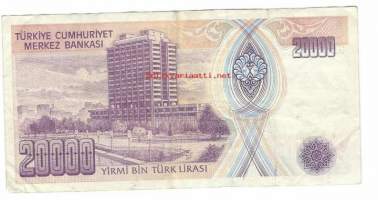 Turkki  20 000 Lira 1970 (1988) -  seteli