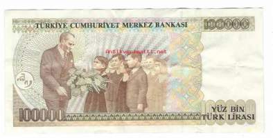 Turkki  100 000 Lira 1970 (1991) -  seteli