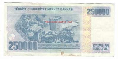 Turkki  250 000 Lira 1970 (1998) -  seteli