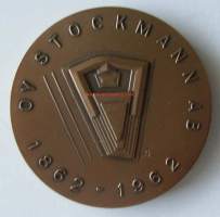 Stockman 100 v mitali  ( Wäinö Aaltonen ) ,     taidemitali 55 mm alkuper pakkauksessa
