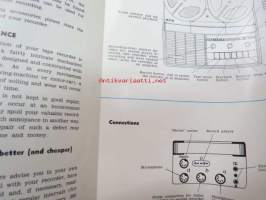 Siera Tape Recorder 9120 magnetofoni (kelanauhuri) -käyttöohjekirja, englanninkielinen