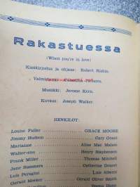 Rakastuessa - När mannen är kär - When you&amp;#180;re in love, ohjaus Robert Riskin, pääosissa Grace Moore, Gary Grant, Aline Mac Mahon, Henry Stephenson, Thomas