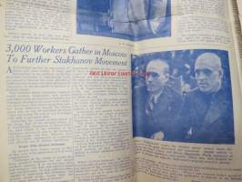 Moscow News, 21.11.1935 - weekly edition of Moscow Daily News -propagandistinen, englanninkielinen sanomalehti