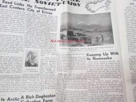 Moscow News, 21.11.1935 - weekly edition of Moscow Daily News -propagandistinen, englanninkielinen sanomalehti